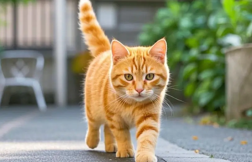 貓咪尾巴翹高抖動