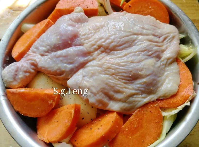 雞腿肉蒸法