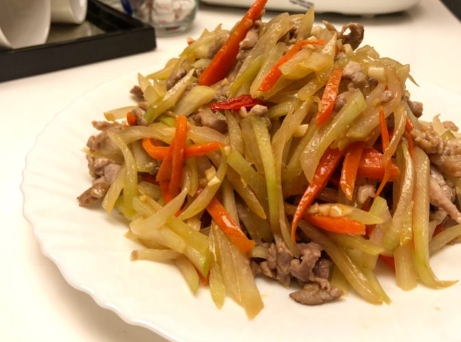 青木瓜炒肉絲做法