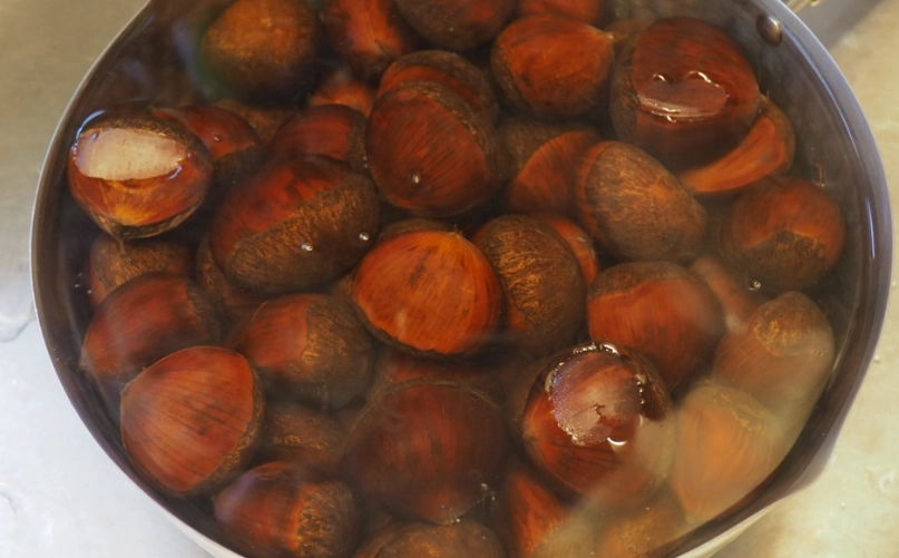 快速剝栗子