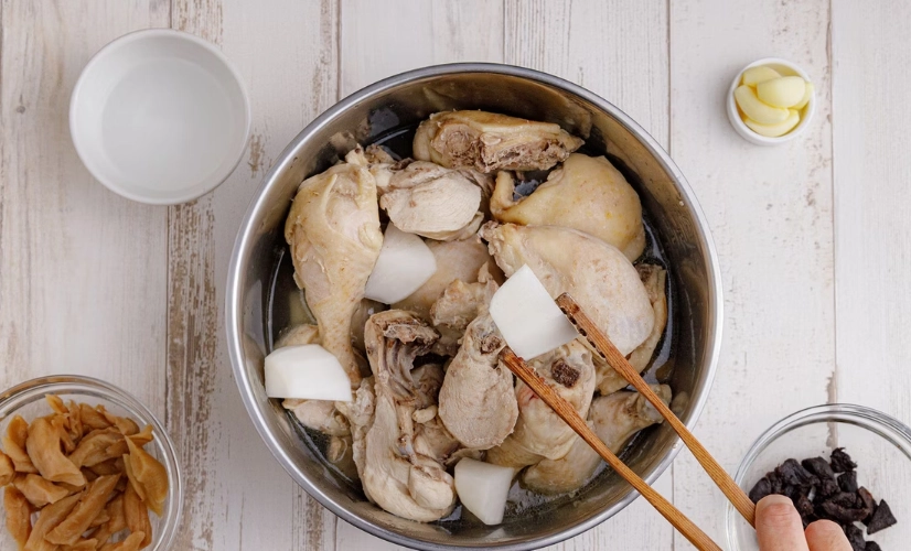 菜脯蘿蔔雞湯 食譜