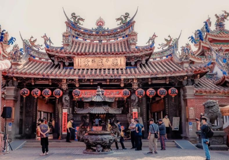 台灣月老廟夜景 台灣月老廟夜景