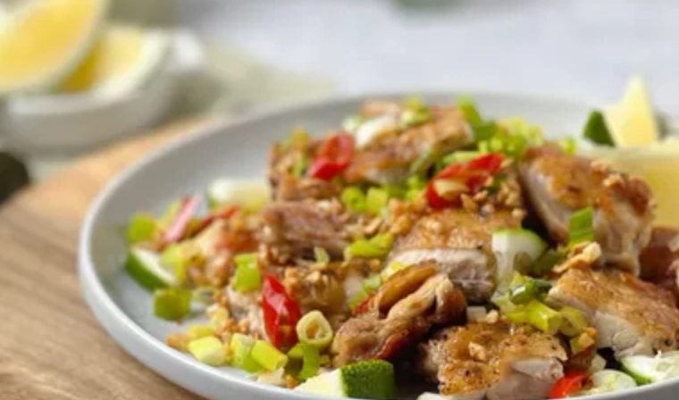 椒鹽雞腿排料理