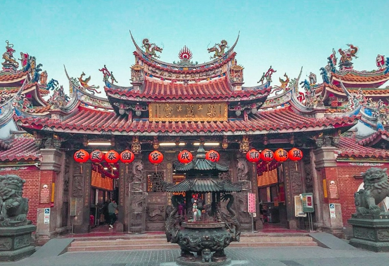 台灣月老廟夜景 台灣月老廟夜景