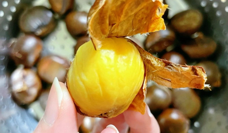 栗子剝皮技巧