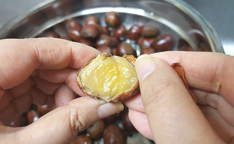 快速剝栗子